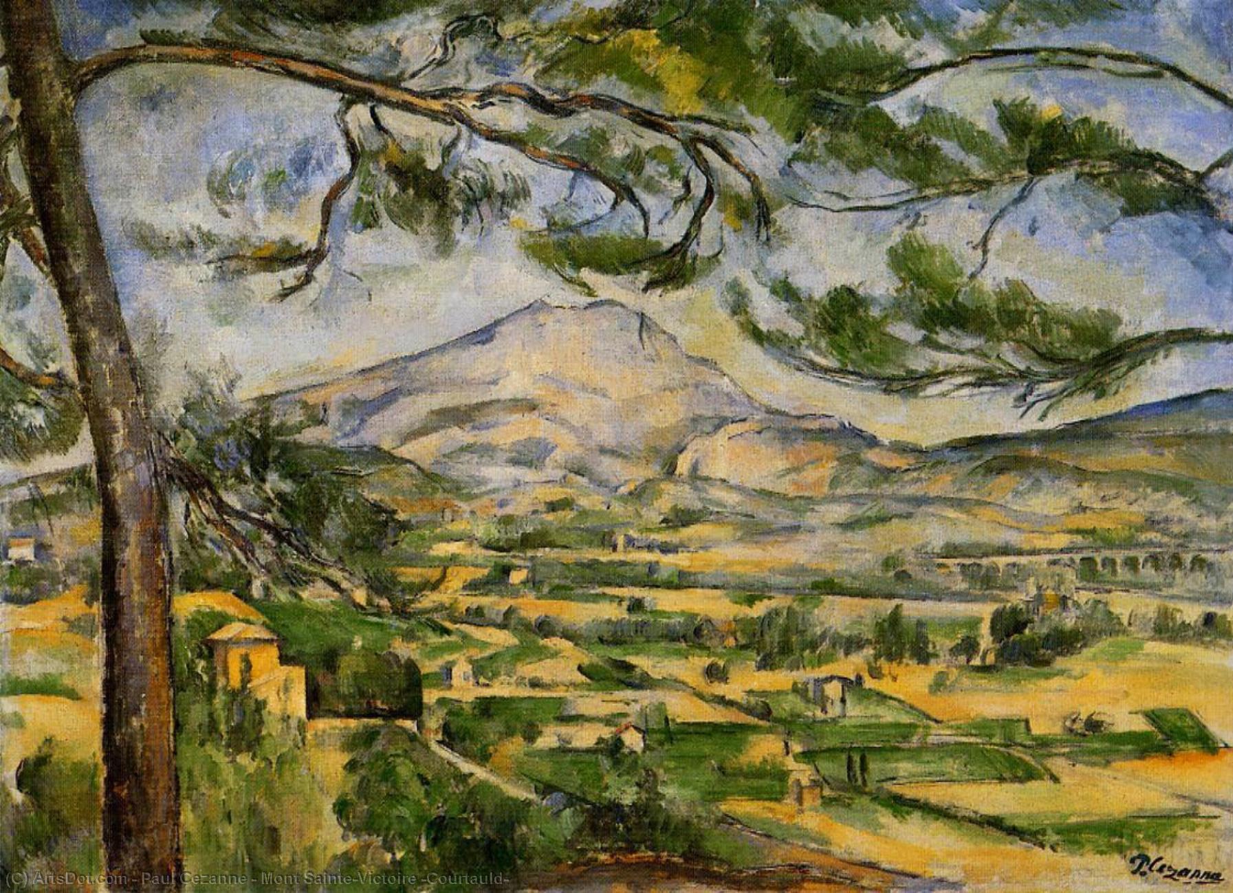 Order Art Reproductions Mont Sainte-Victoire (Courtauld), 1887 by Paul Cezanne (1839-1906, France) | ArtsDot.com
