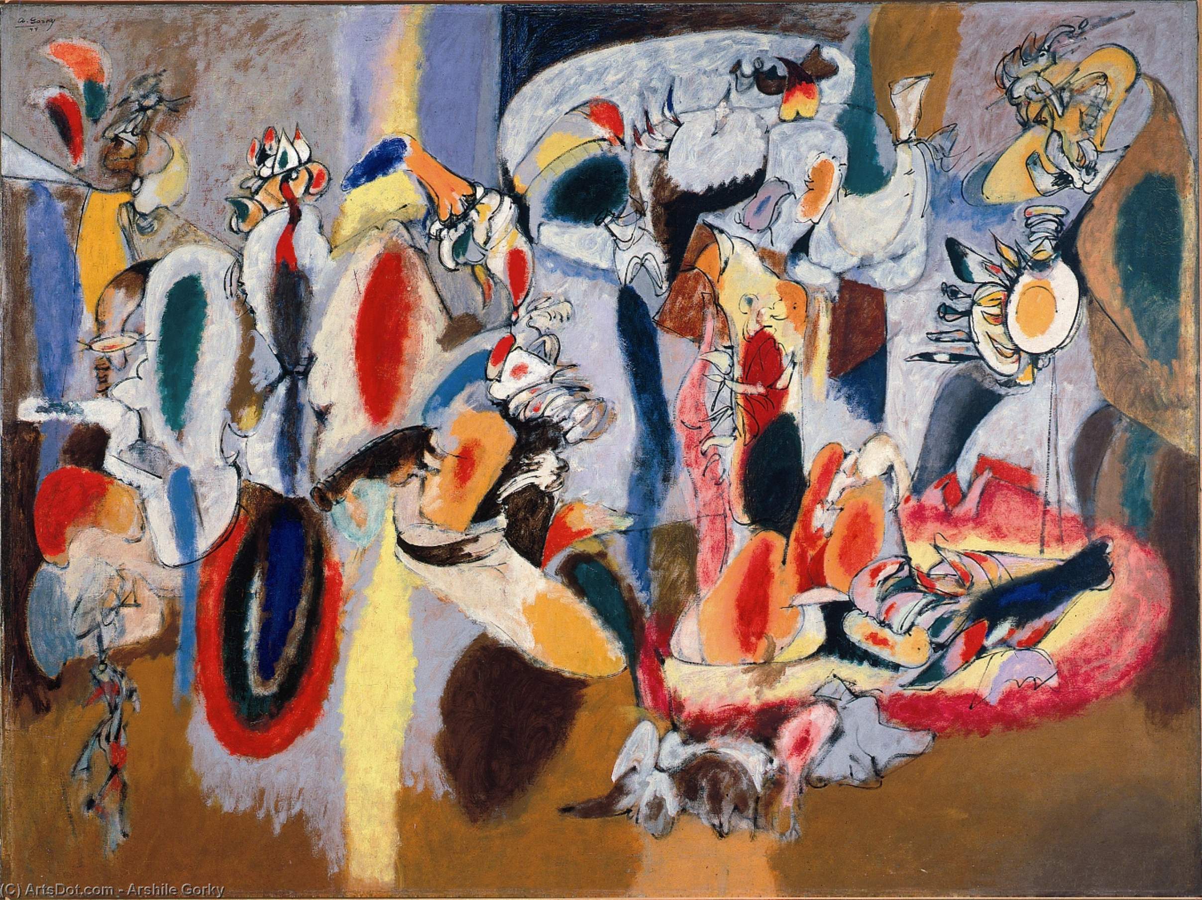 Buy Museum Art Reproductions The Liver is the Cock`s Comb, 1944 by Arshile Gorky (1904-1948, Turkey) | ArtsDot.com