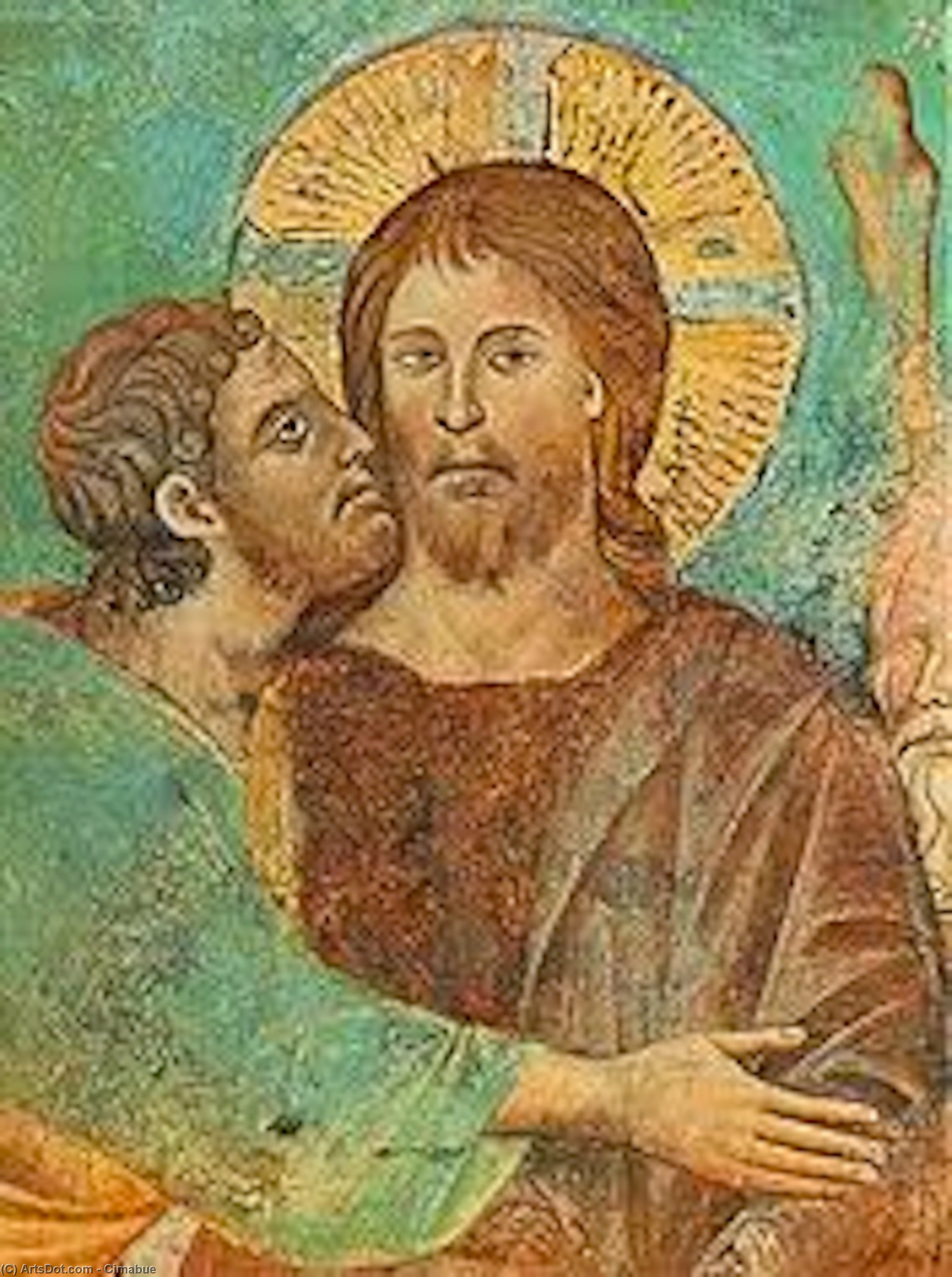  Oil Painting Replica Kristi gripande (detail) by Cimabue (1240-1302, Italy) | ArtsDot.com