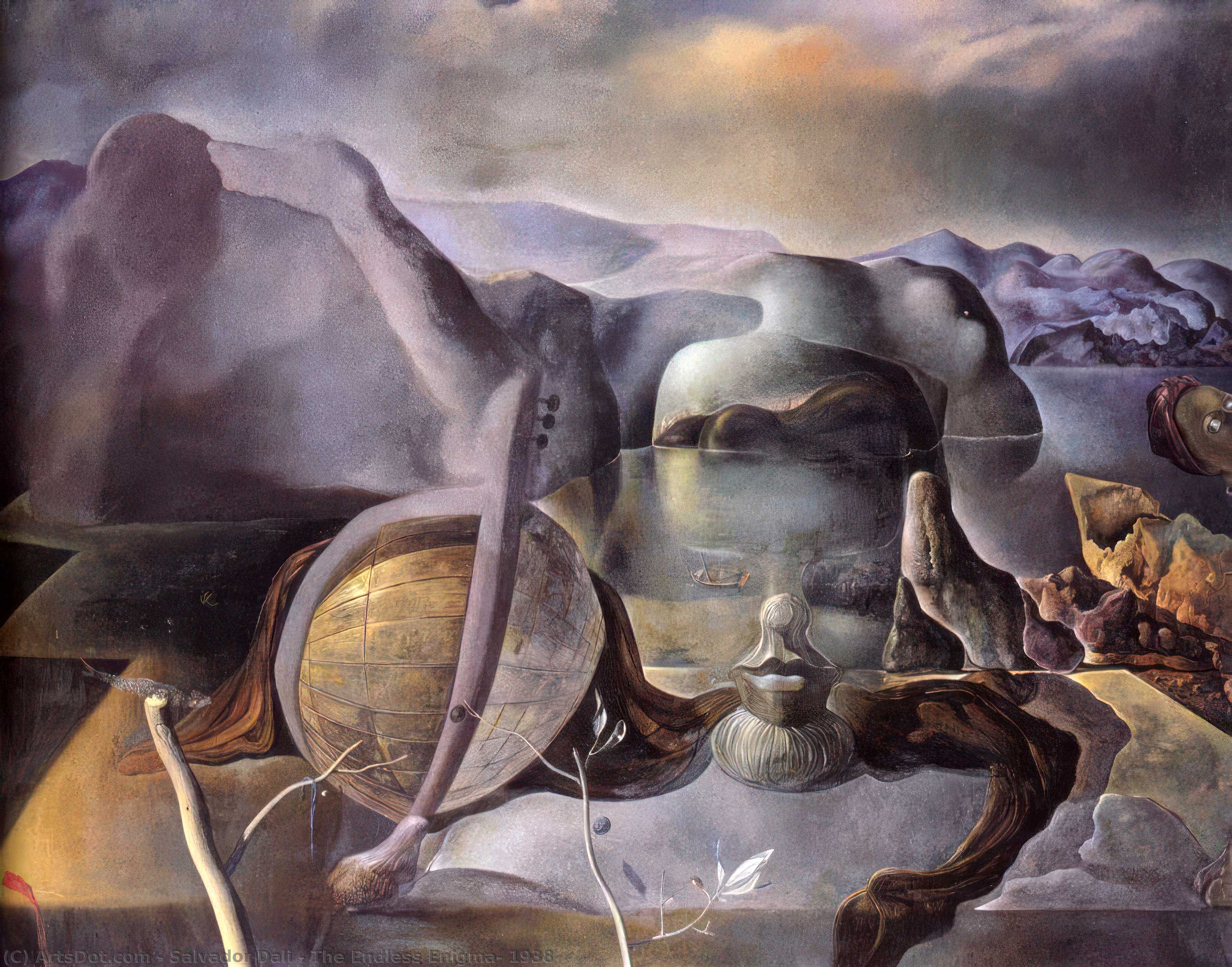  Art Reproductions The Endless Enigma, 1938, 1938 by Salvador Dali (Inspired By) (1904-1989, Spain) | ArtsDot.com