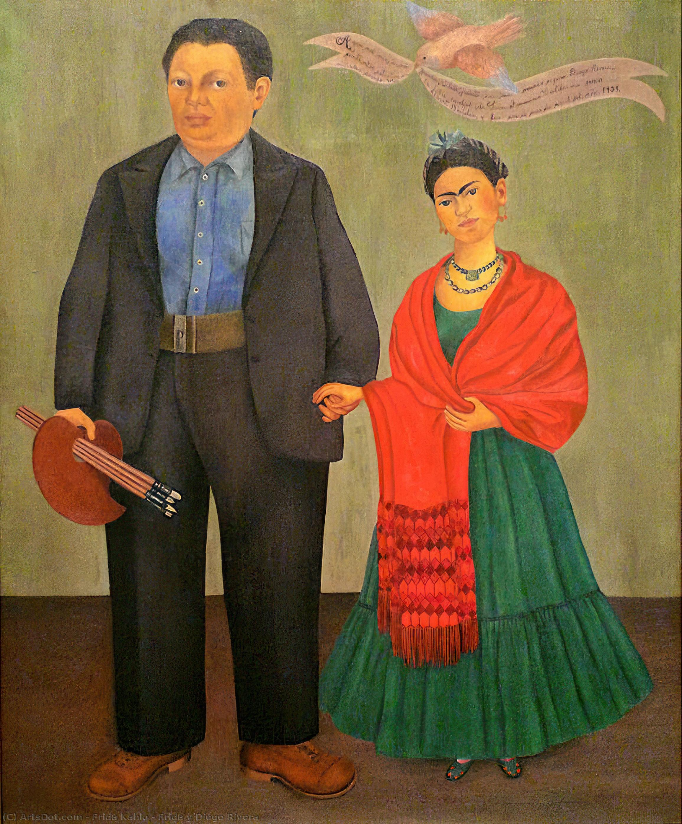  Museum Art Reproductions Frida y Diego Rivera, 1931 by Frida Kahlo (Inspired By) (1907-1954, Mexico) | ArtsDot.com
