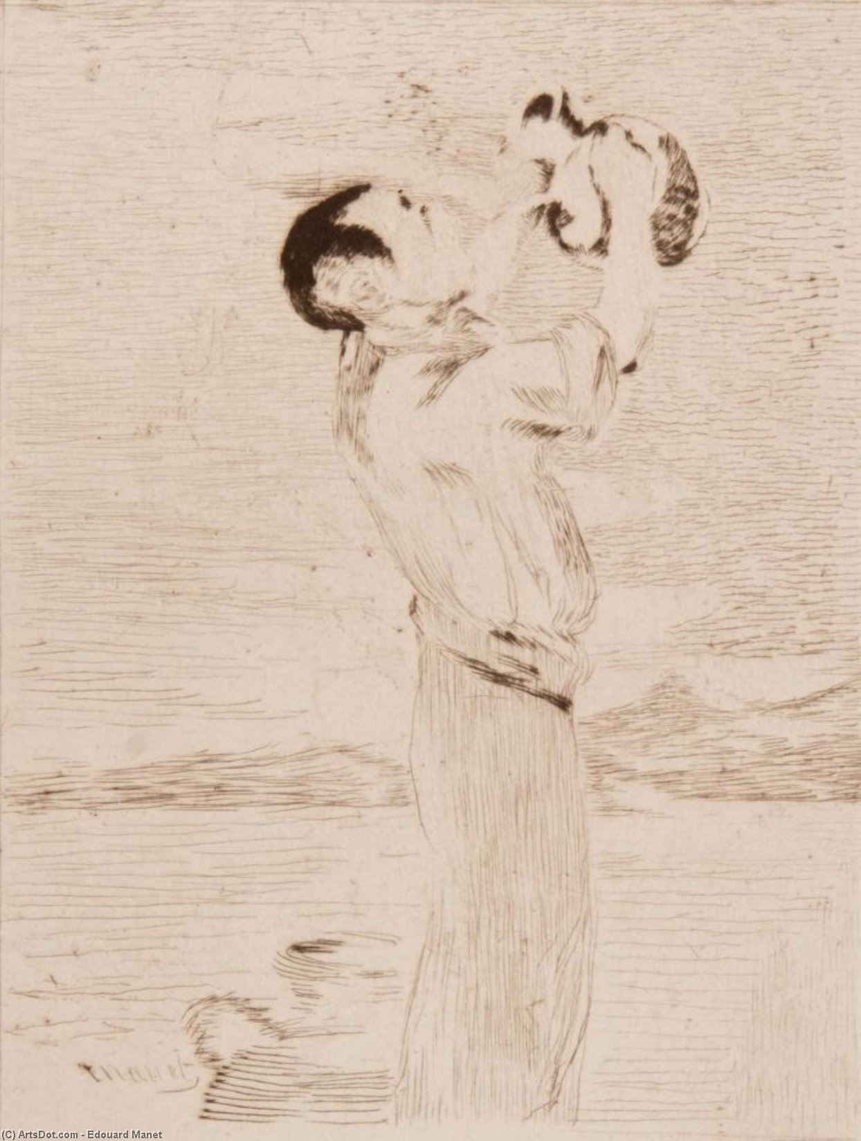  Oil Painting Replica Le buveur d`eau by Edouard Manet (1832-1883, France) | ArtsDot.com