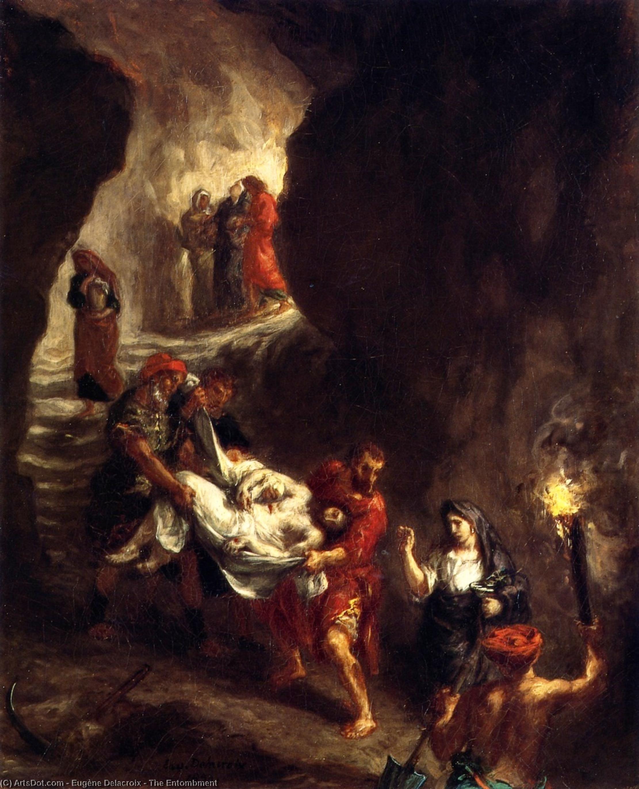  Artwork Replica The Entombment, 1858 by Eugène Delacroix (1798-1863, France) | ArtsDot.com