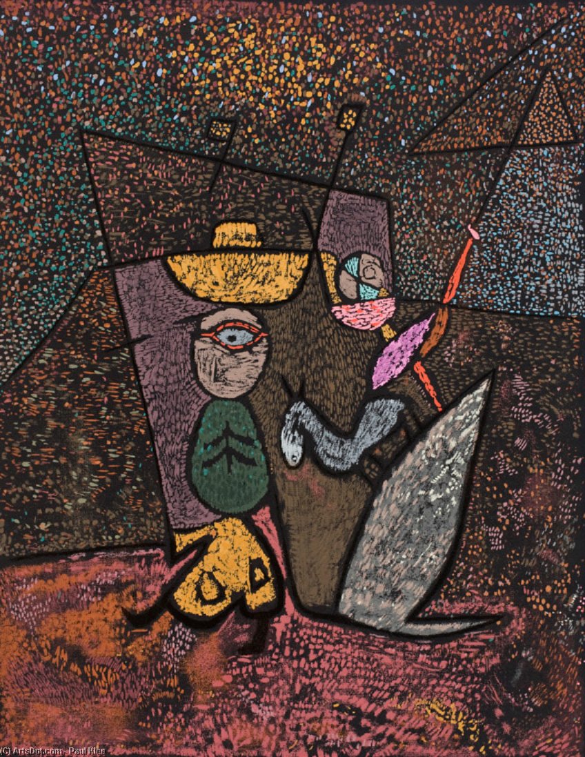  Art Reproductions The Travelling Circus, 1940 by Paul Klee (1879-1940, Switzerland) | ArtsDot.com