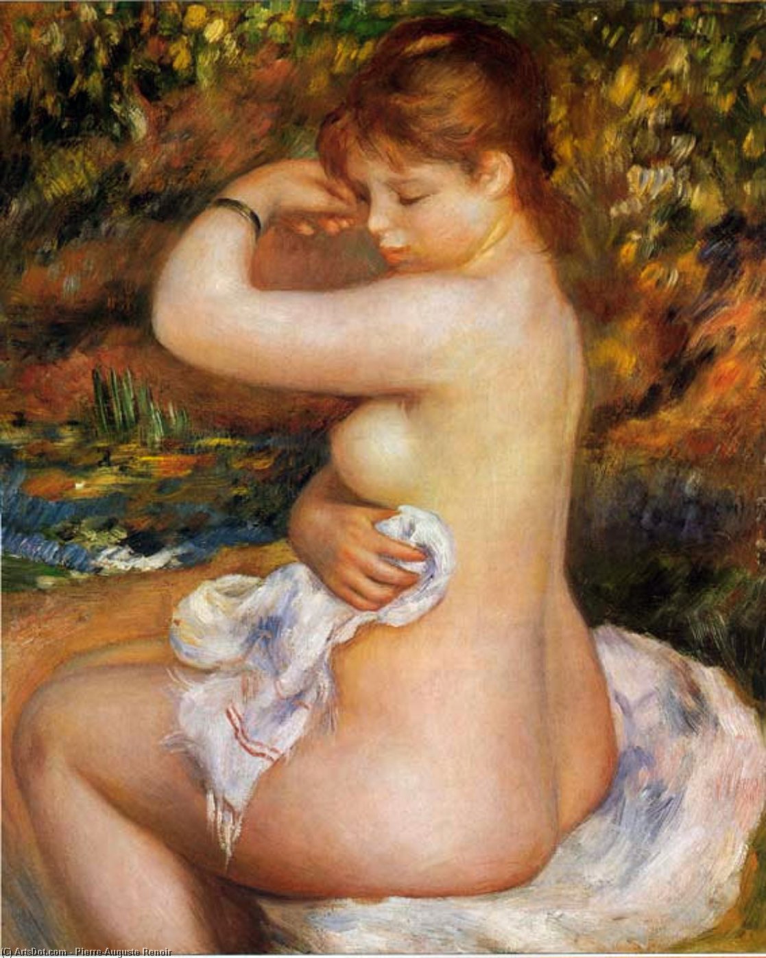  Oil Painting Replica After the Bath, 1888 by Pierre-Auguste Renoir (1841-1919, France) | ArtsDot.com