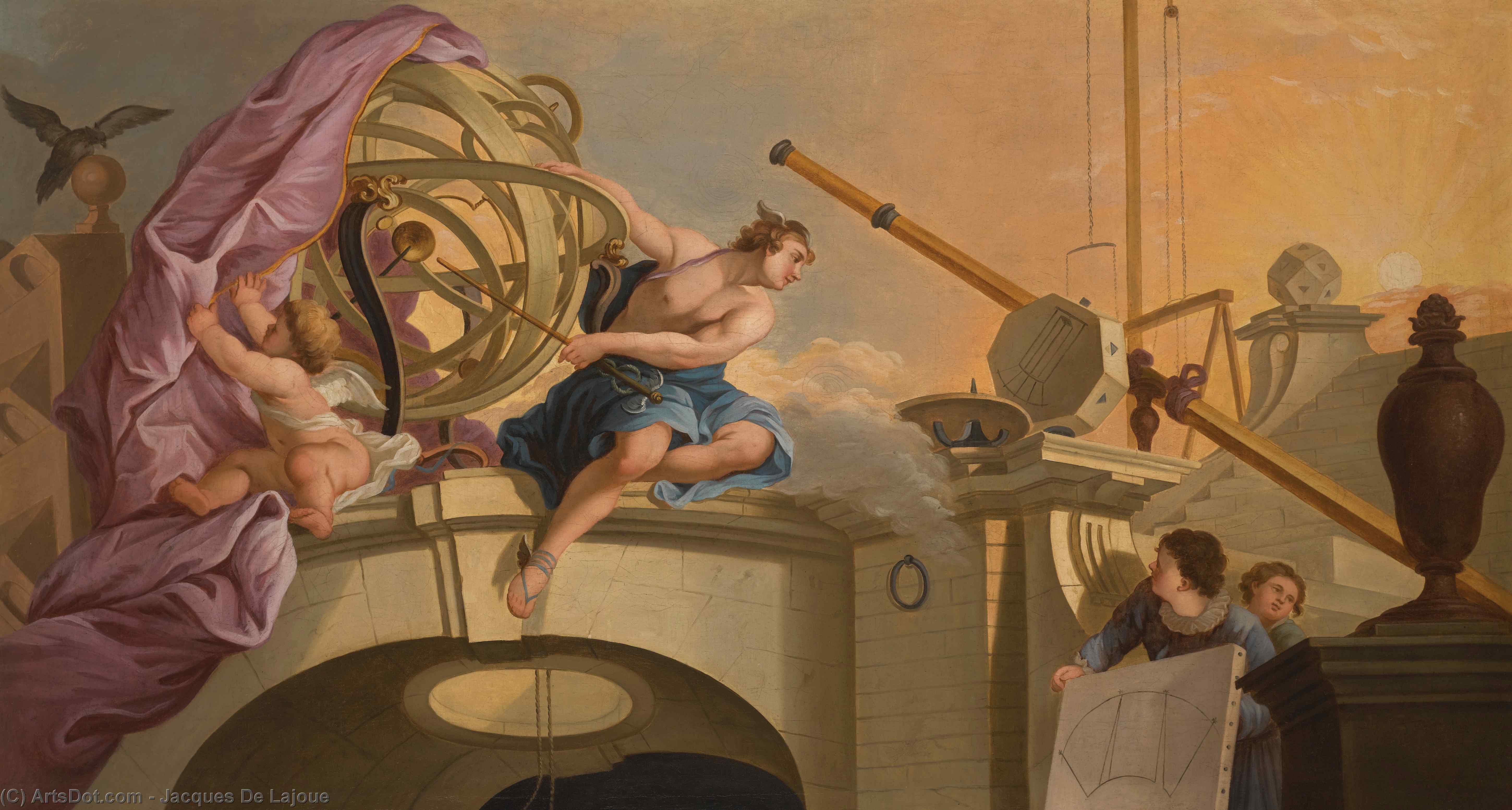  Artwork Replica An allegory of astronomy; an allegory of sculpture by Jacques De Lajoue (1686-1761, France) | ArtsDot.com