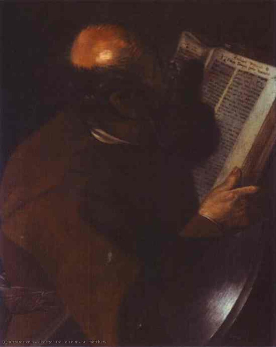 Oil Painting Replica St. Matthew, 1620 by Georges De La Tour (1593-1652, France) | ArtsDot.com