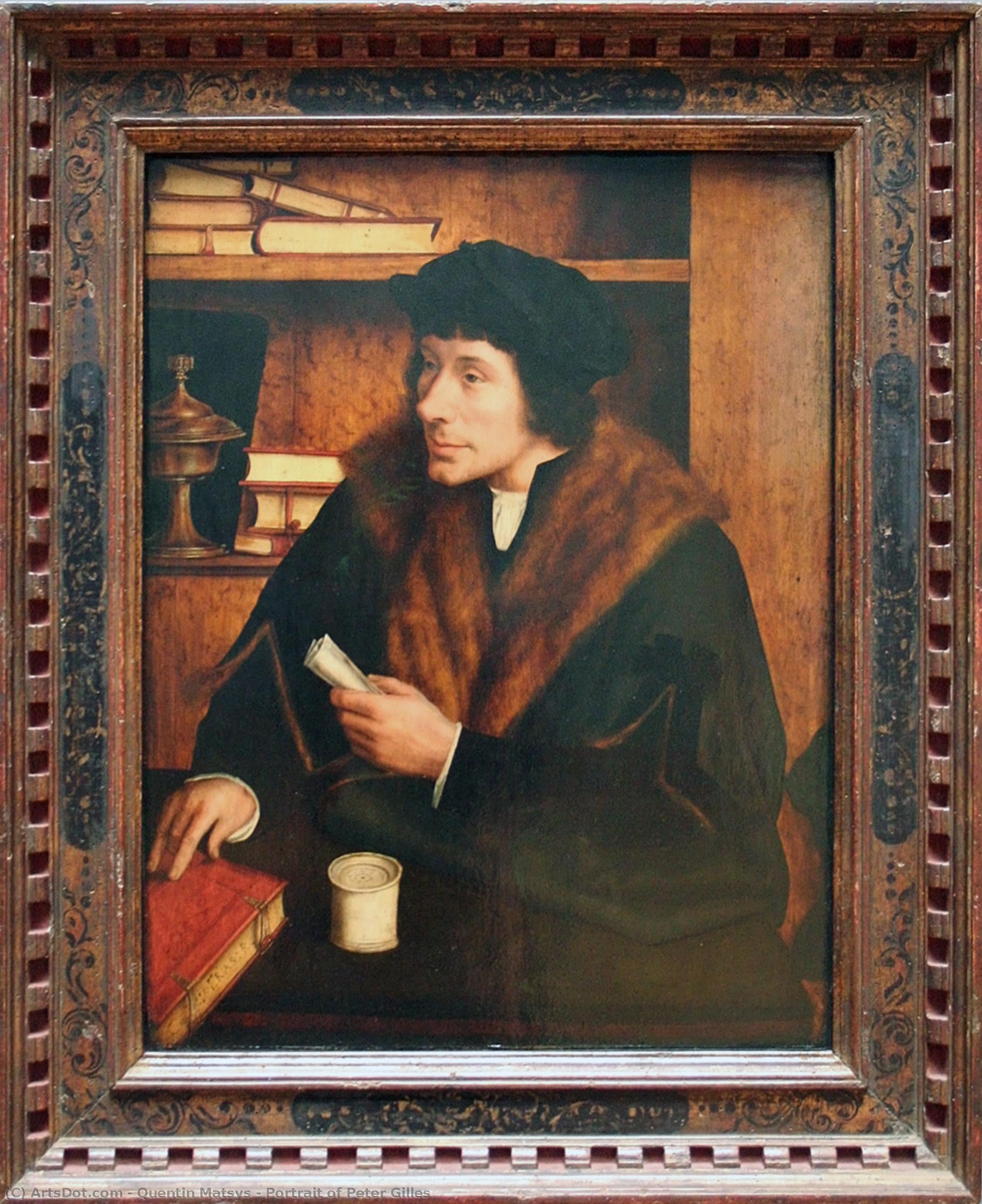  Artwork Replica Portrait of Peter Gilles, 1517 by Quentin Matsys | ArtsDot.com