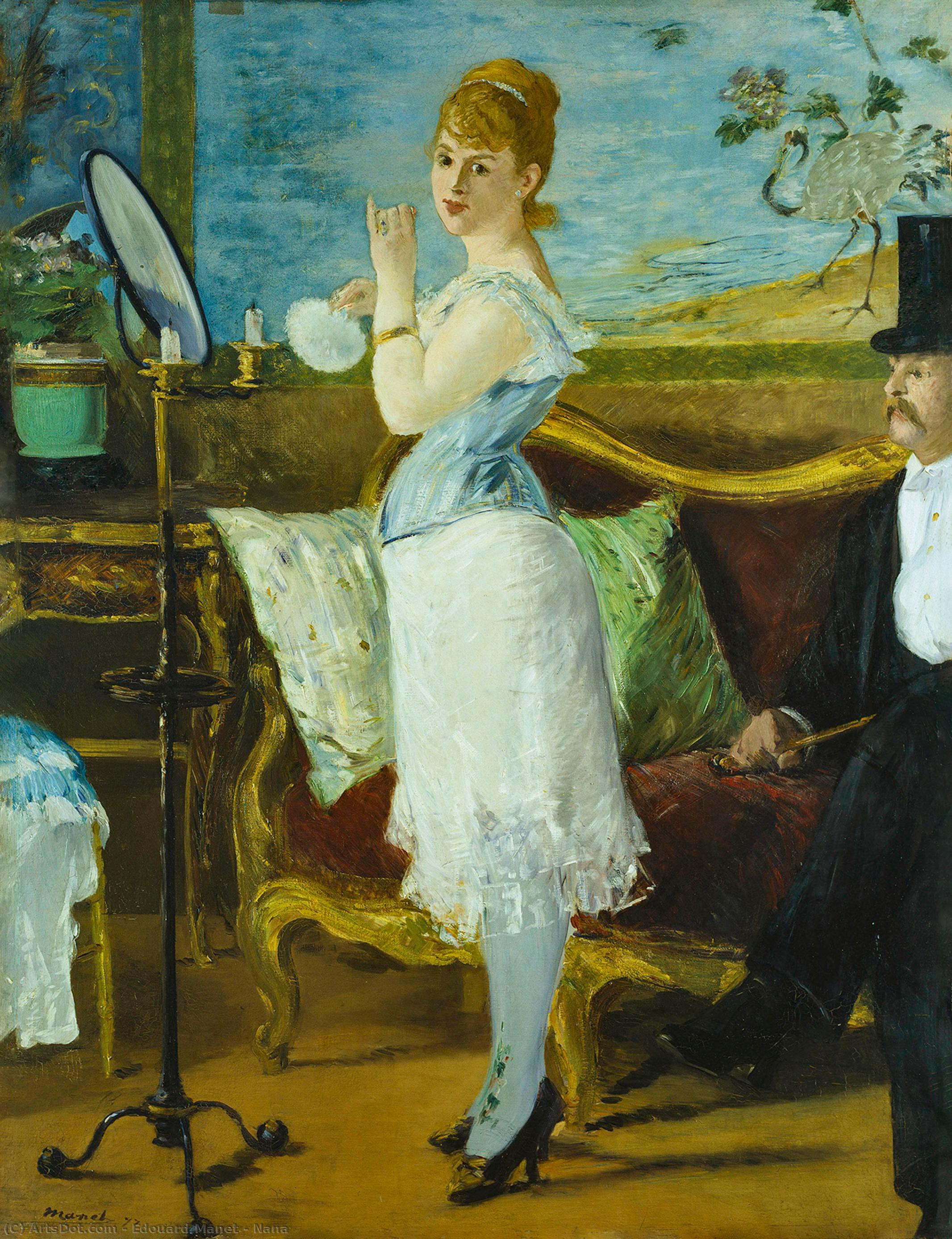  Museum Art Reproductions Nana, 1877 by Edouard Manet (1832-1883, France) | ArtsDot.com