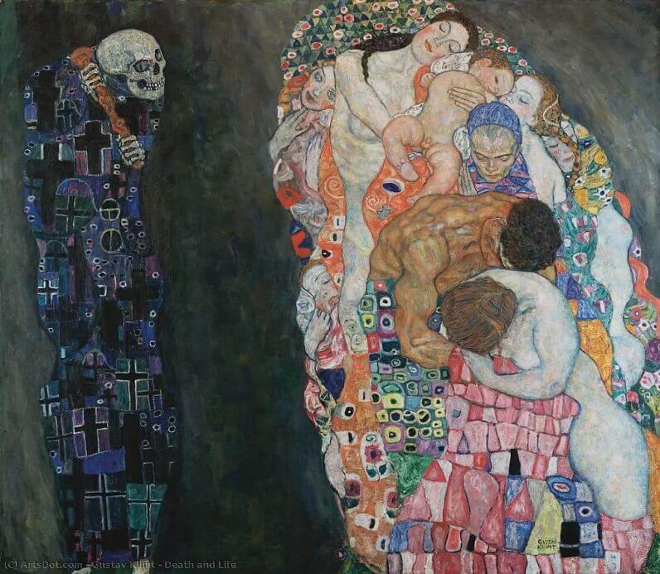  Paintings Reproductions Death and Life, 1908 by Gustave Klimt (1862-1918, Austria) | ArtsDot.com