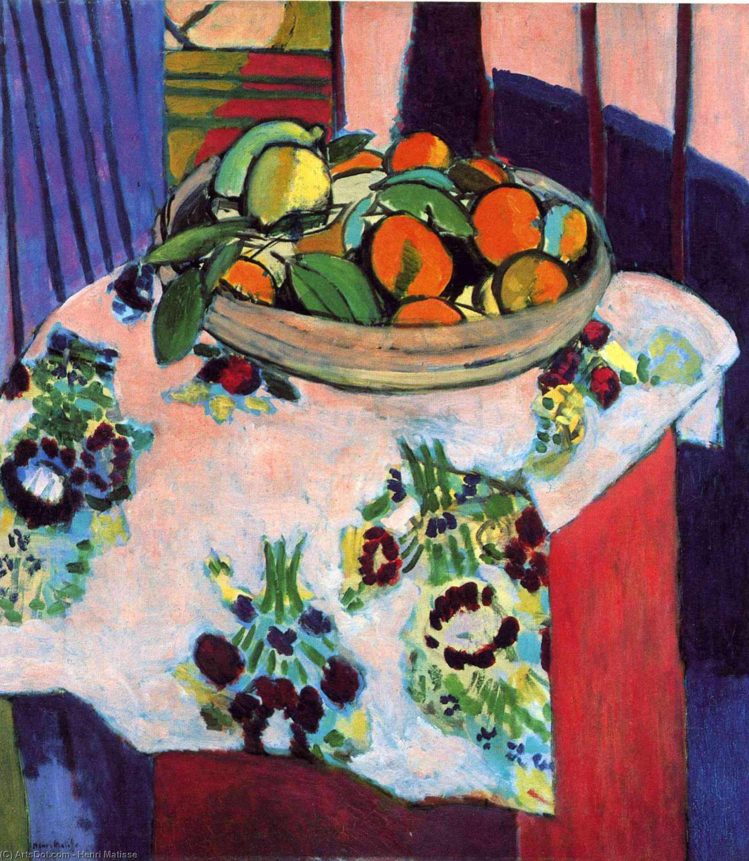  Paintings Reproductions Basket with Oranges, 1913 by Henri Matisse (Inspired By) (1869-1954, France) | ArtsDot.com
