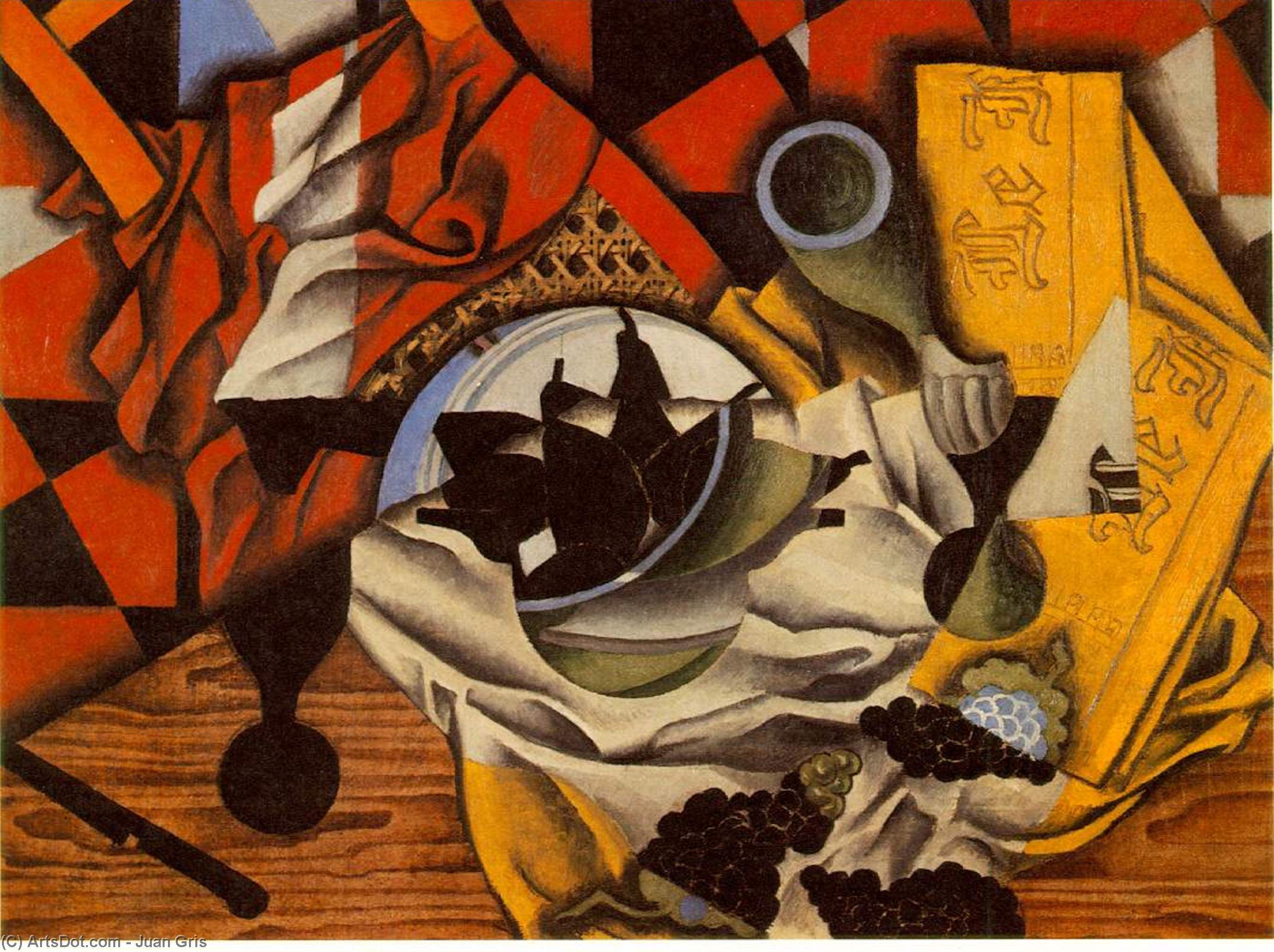 Buy Museum Art Reproductions Pears and grapes on a table, 1913 by Juan Gris (1887-1927, Spain) | ArtsDot.com