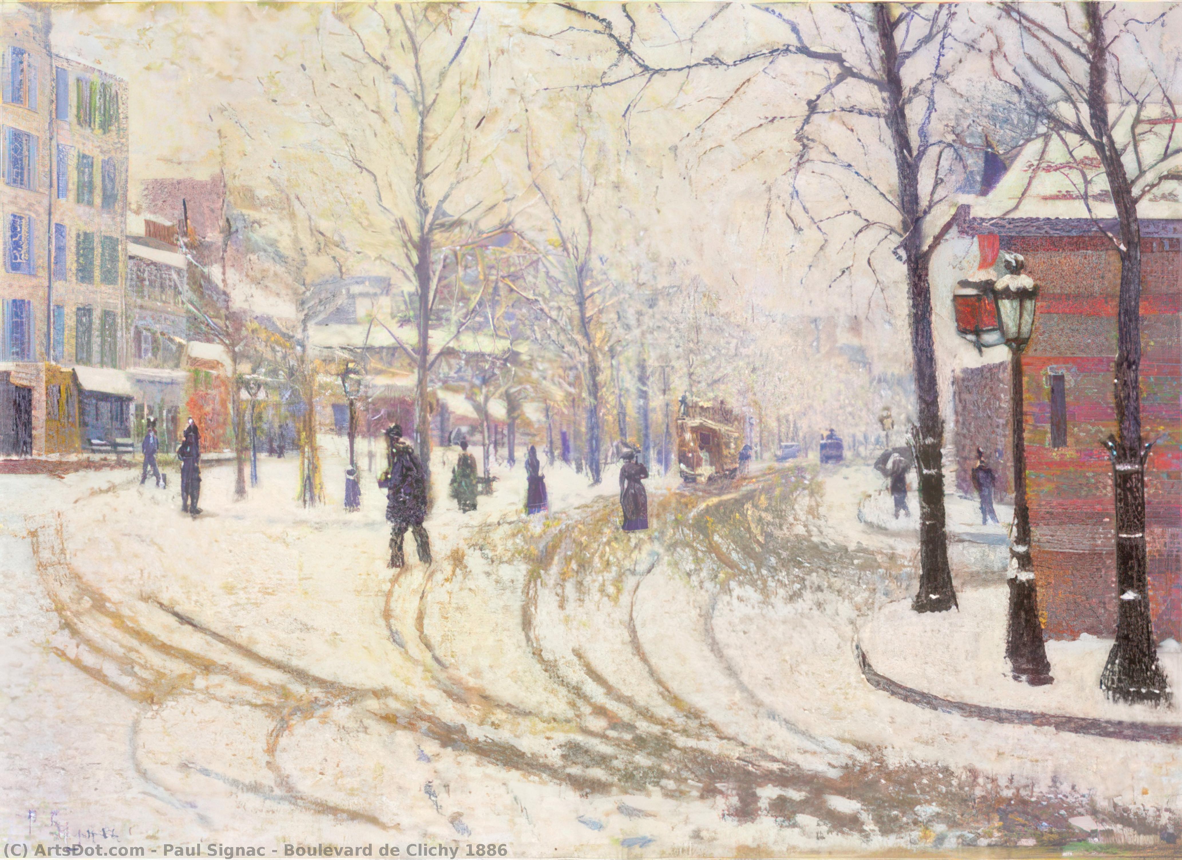  Art Reproductions Boulevard de Clichy 1886, 1886 by Paul Signac (1863-1935, France) | ArtsDot.com