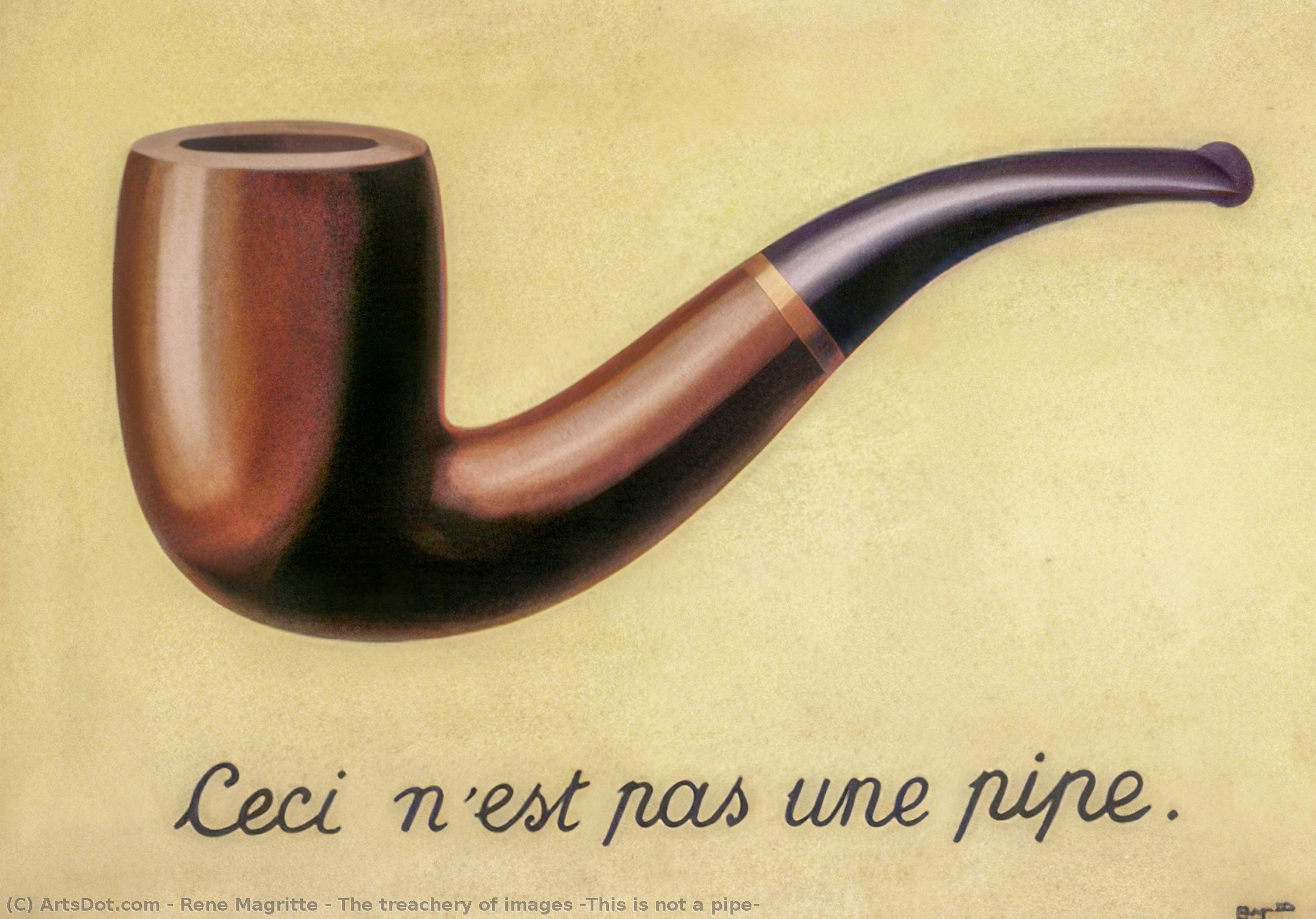  Museum Art Reproductions The treachery of images (This is not a pipe), 1948 by Rene Magritte (Inspired By) (1898-1967, Belgium) | ArtsDot.com
