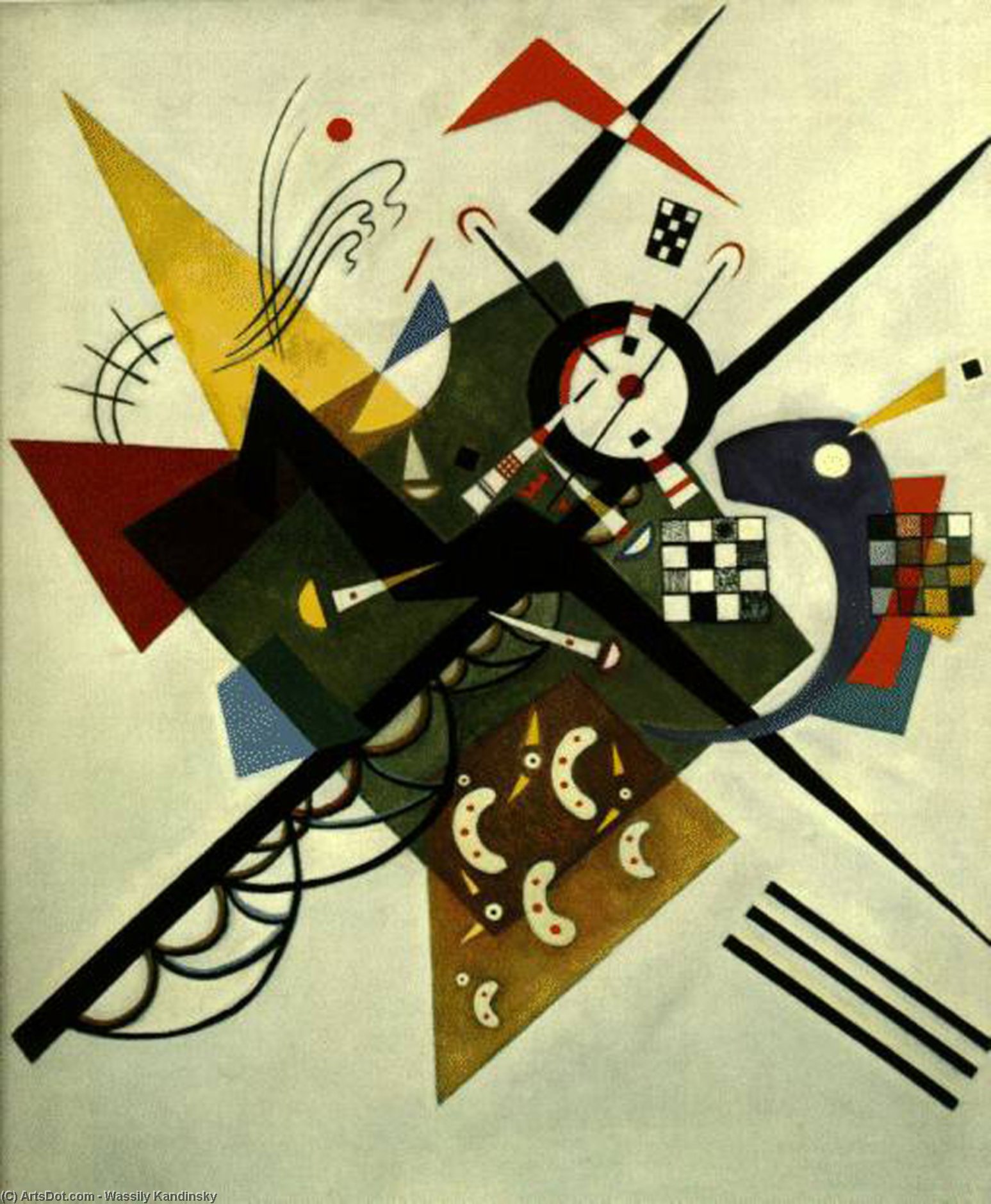 Buy Museum Art Reproductions On White II, 1923 by Wassily Kandinsky (1866-1944, Russia) | ArtsDot.com
