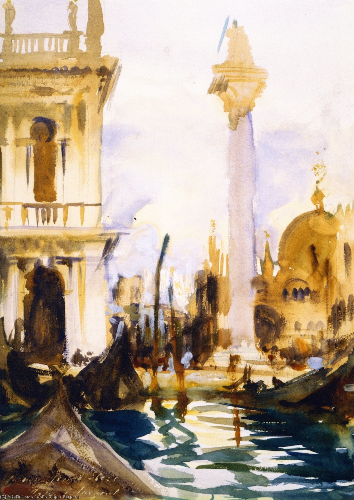  Artwork Replica Piazzetta, No. 2, 1902 by John Singer Sargent (1856-1925, Italy) | ArtsDot.com