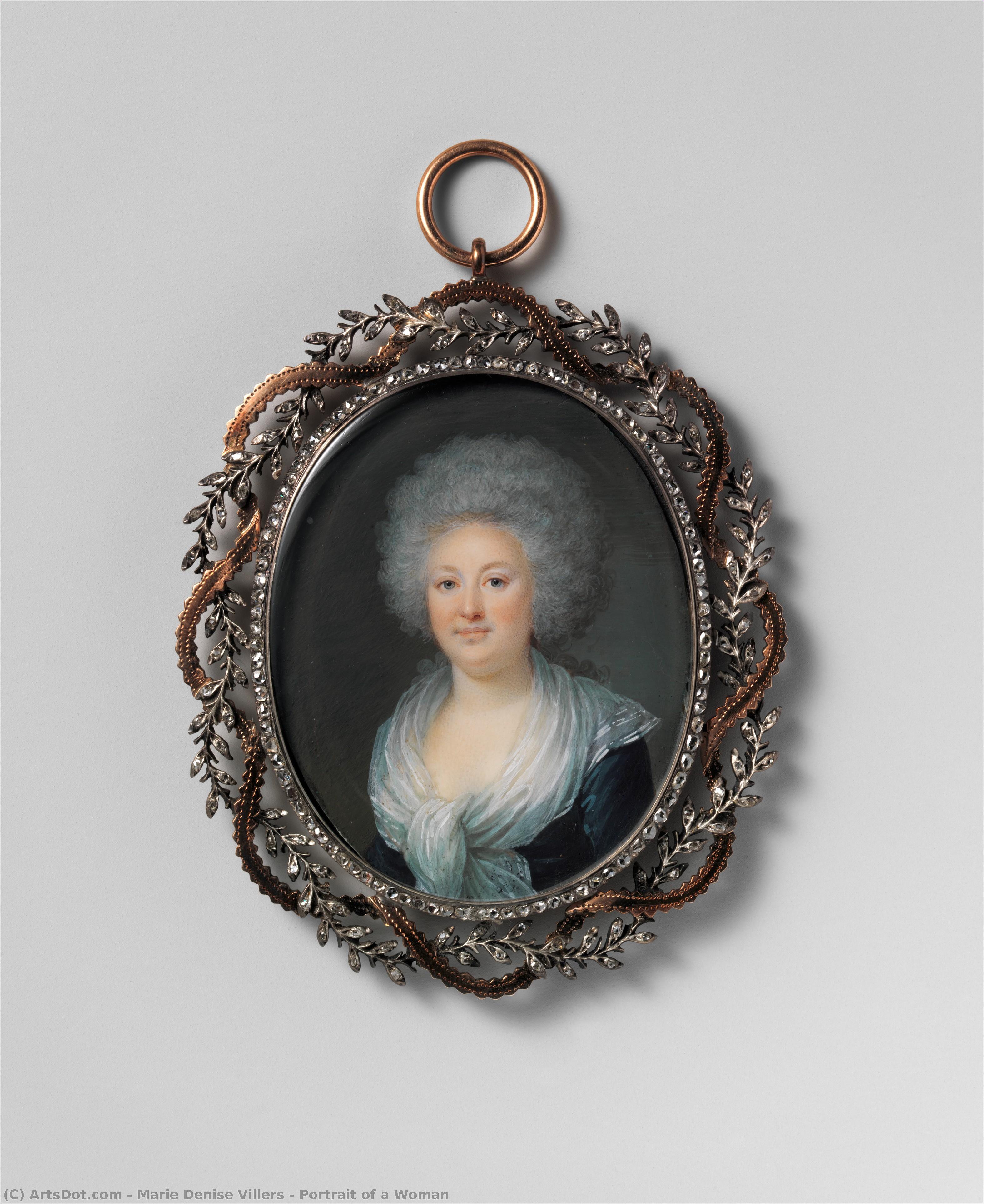  Oil Painting Replica Portrait of a Woman, 1790 by Marie Denise Villers (1774-1821) | ArtsDot.com