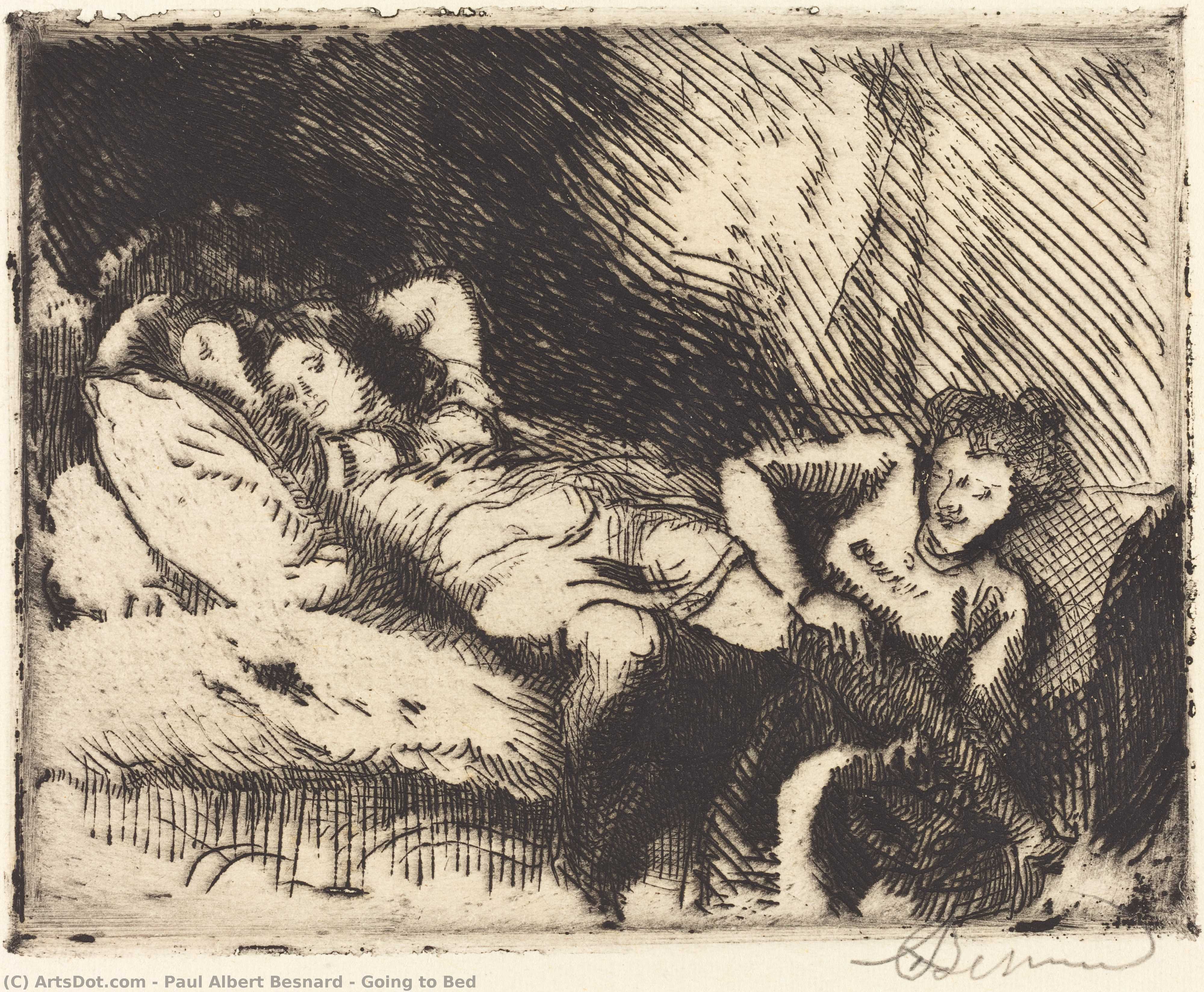  Museum Art Reproductions Going to Bed, 1913 by Paul Albert Besnard (1849-1934, France) | ArtsDot.com