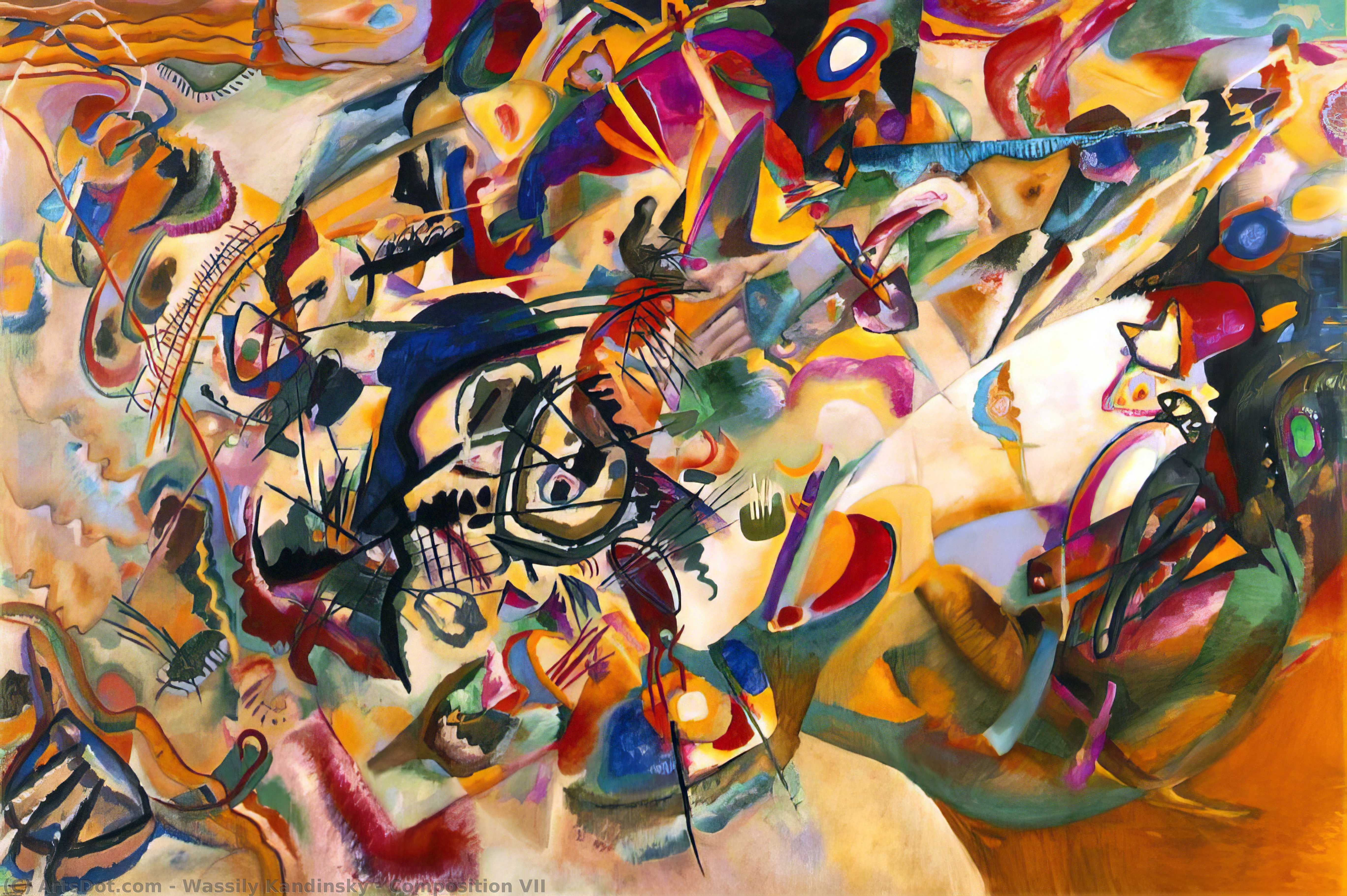  Museum Art Reproductions Composition VII, 1913 by Wassily Kandinsky (1866-1944, Russia) | ArtsDot.com
