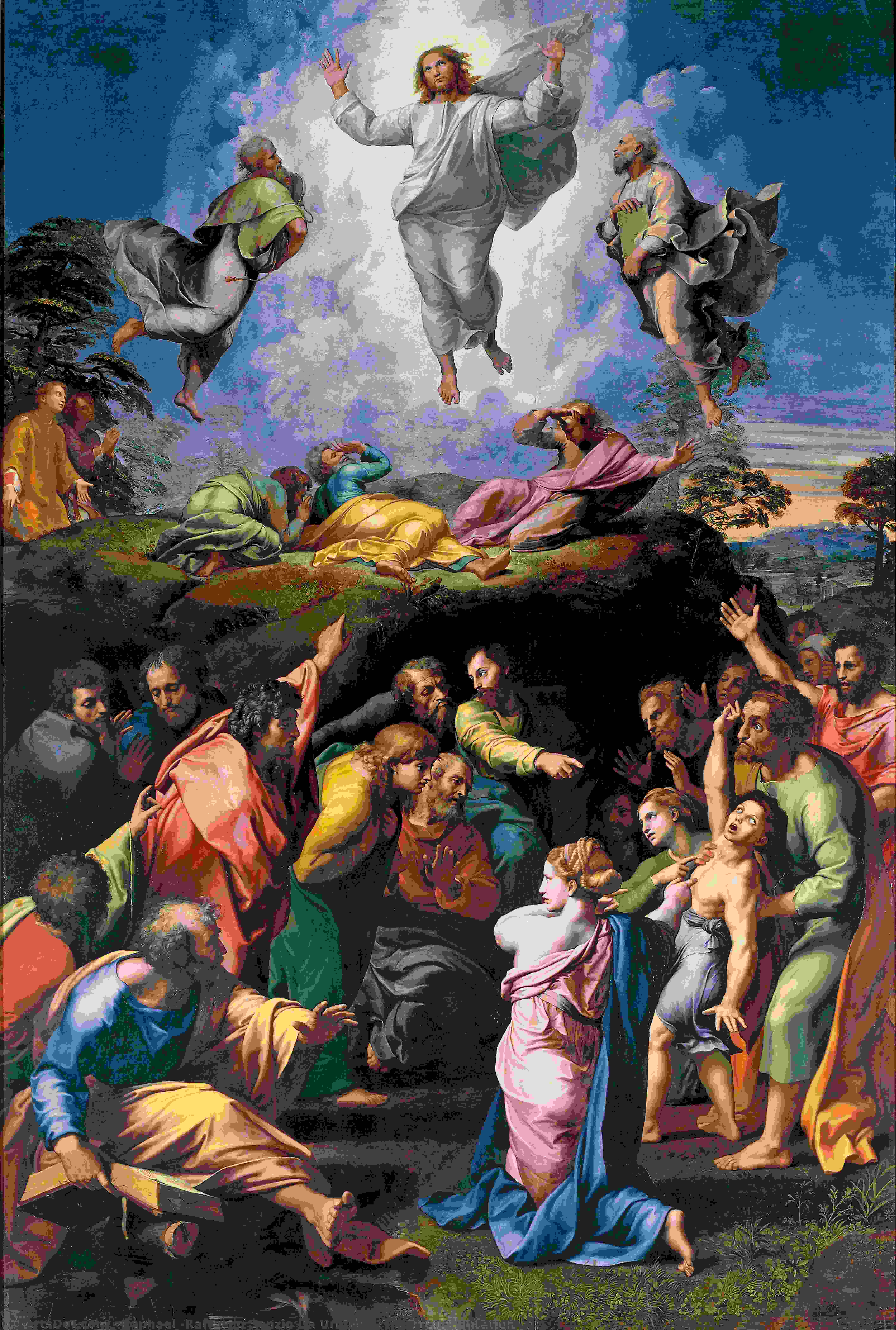 Museum Art Reproductions The Transfiguration, 1520 by Raphael (Raffaello Sanzio Da Urbino) (1483-1520, Italy) | ArtsDot.com