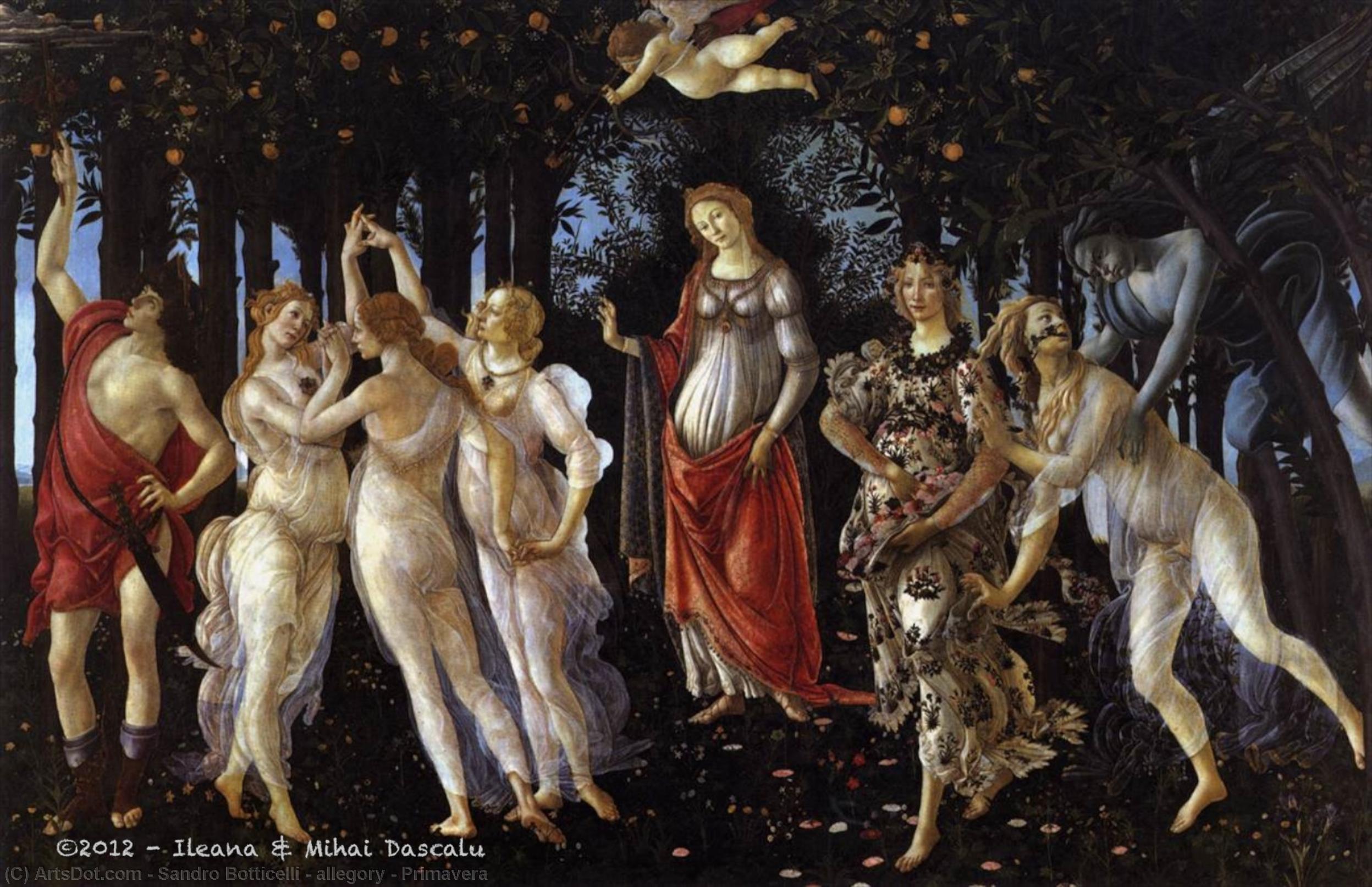  Museum Art Reproductions allegory - Primavera by Sandro Botticelli (1445-1510, Italy) | ArtsDot.com