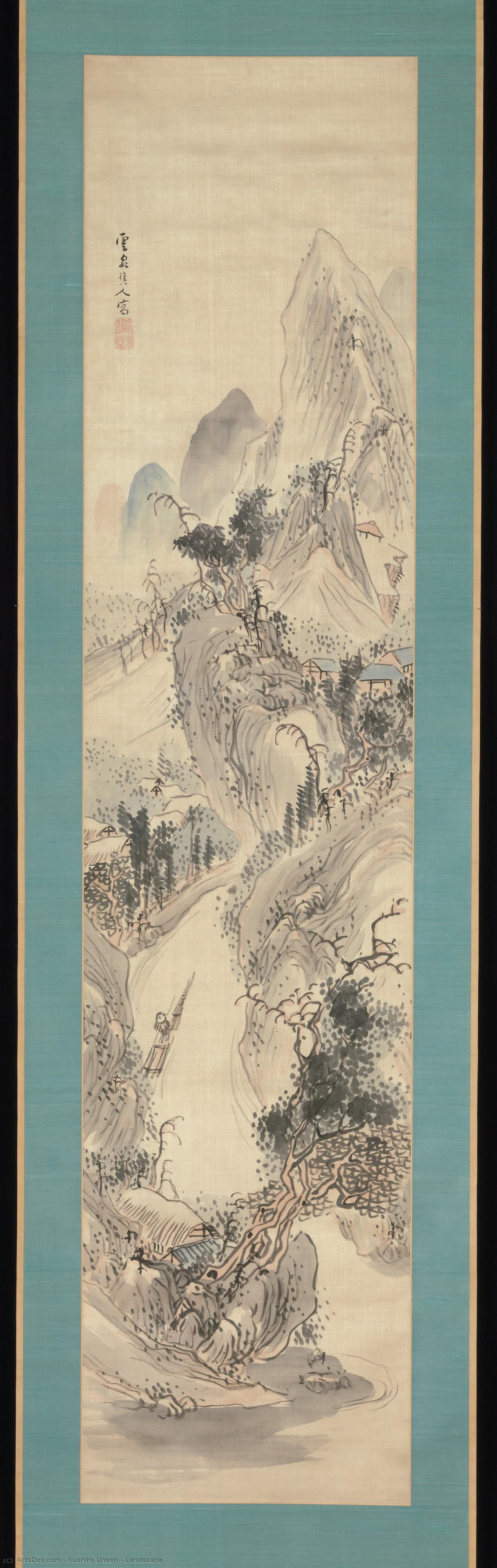 Museum Art Reproductions Landscape, 801 by Kushiro Unsen (1759-1811, Japan) | ArtsDot.com