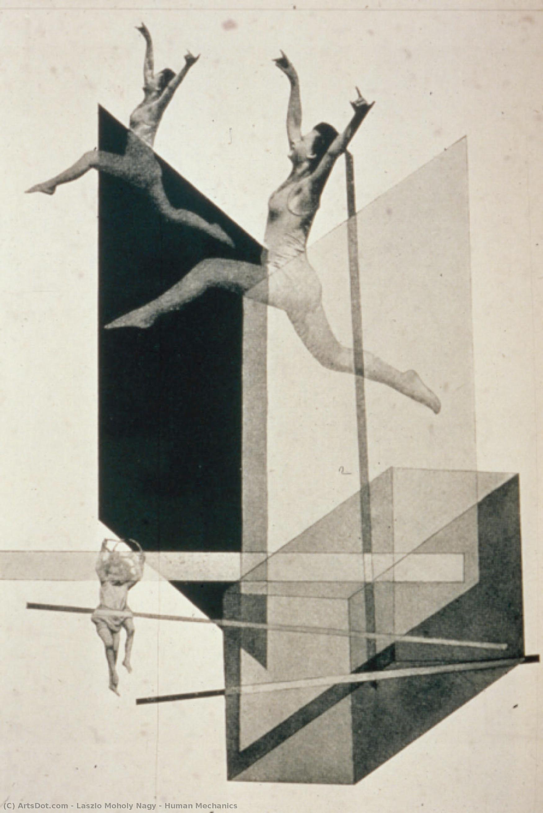  Paintings Reproductions Human Mechanics, 1925 by Laszlo Moholy Nagy (1895-1946, Hungary) | ArtsDot.com
