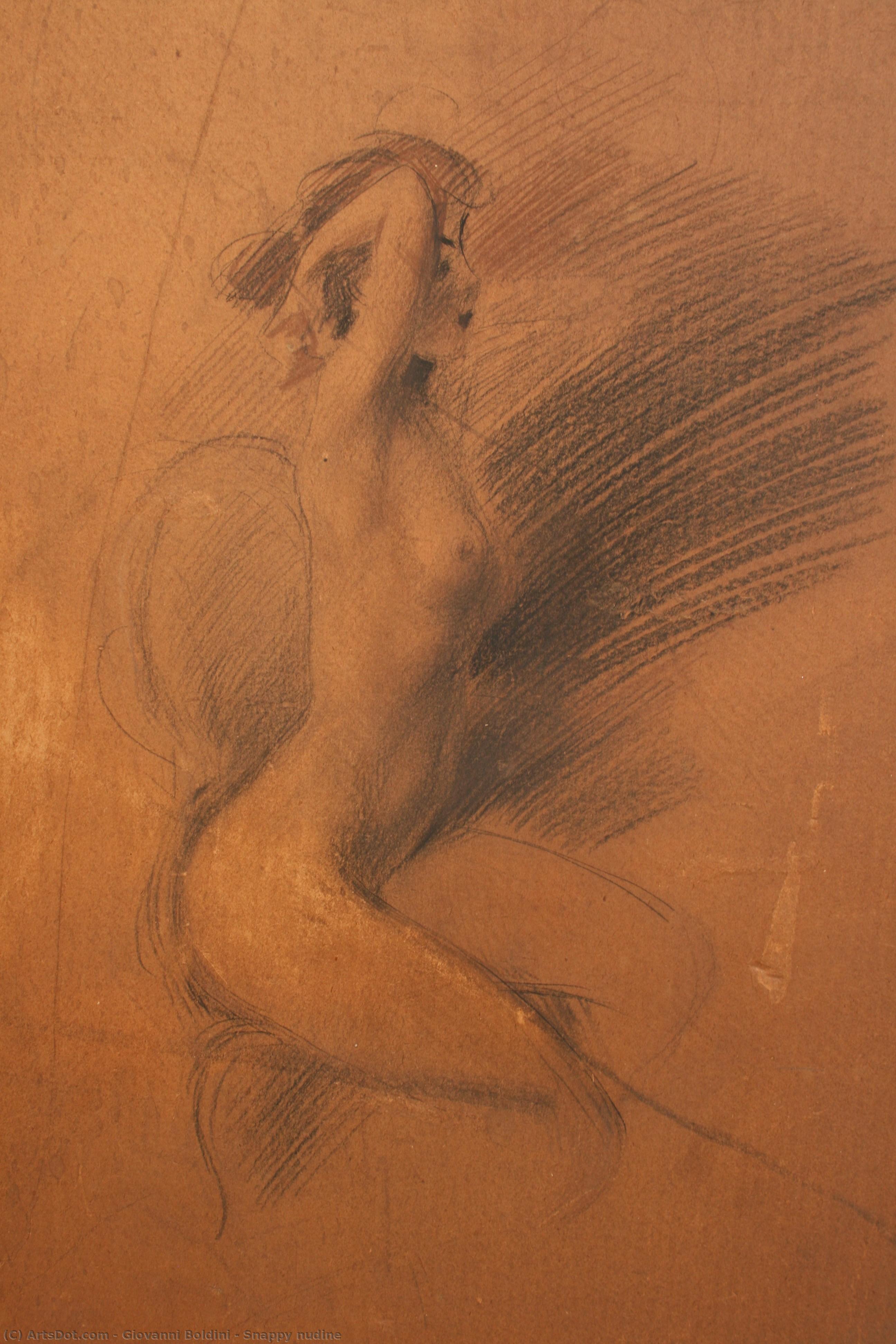  Museum Art Reproductions Snappy nudine by Giovanni Boldini (1842-1931, Italy) | ArtsDot.com