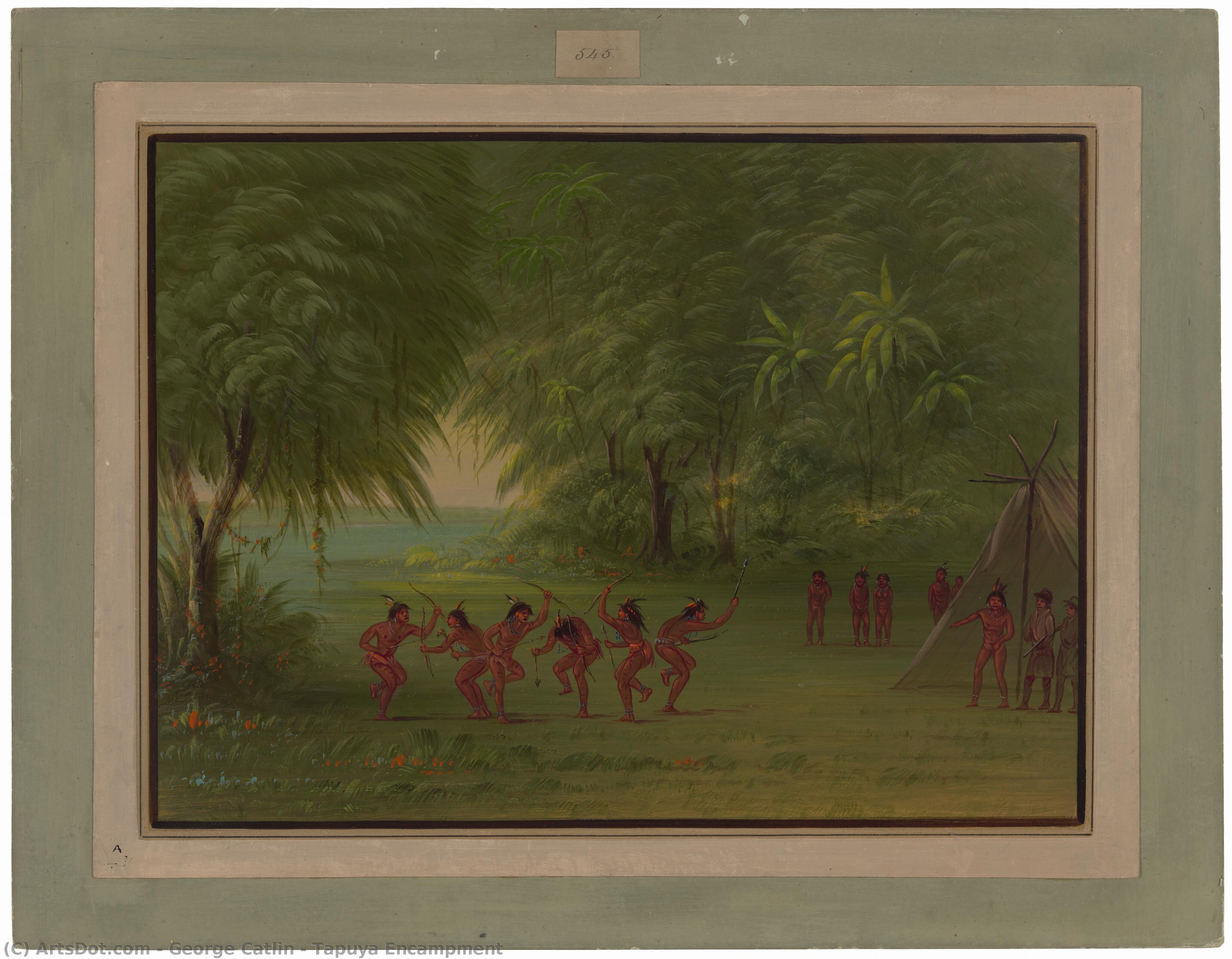  Museum Art Reproductions Tapuya Encampment, 1869 by George Catlin (1796-1872, United States) | ArtsDot.com