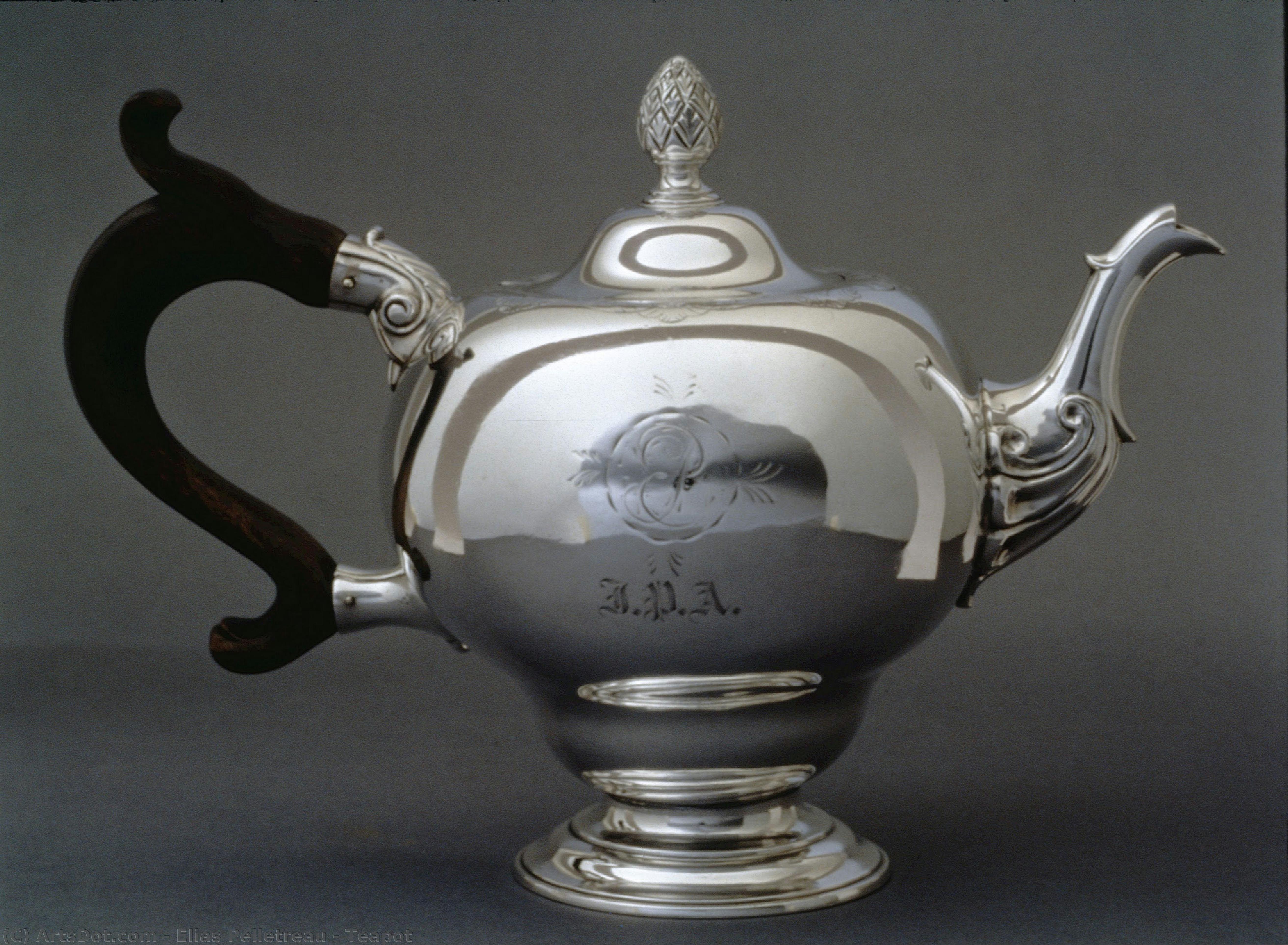  Paintings Reproductions Teapot by Elias Pelletreau (1726-1810, United States) | ArtsDot.com