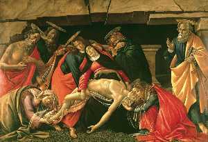 Sandro Botticelli - Lamentation over the Dead Christ with the Saints Jerome, Paul and Peter