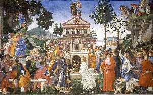Sandro Botticelli - The Temptation of Christ