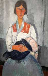 Amedeo Clemente Modigliani - Gypsy Woman with Child