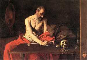 Caravaggio (Michelangelo Merisi) - Saint Jerome Writing