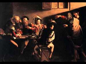 Caravaggio (Michelangelo Merisi) - The Calling Of Saint Matthew - (buy oil painting reproductions)