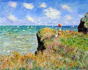 Claude Monet - Clifftop Walk at Pourville
