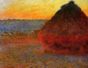Claude Monet - Haystack at the Sunset near Giverny
