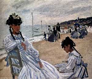 Claude Monet - On The Beach At Trouville