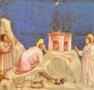 Giotto Di Bondone - Scrovegni - [04] - Joachim-s Sacrificial Offering