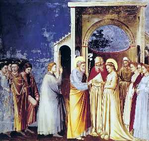 Giotto Di Bondone - Scrovegni - [11] - Marriage of the Virgin