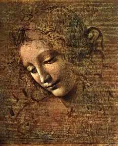 Leonardo Da Vinci - Head of a Tousled Young Woman
