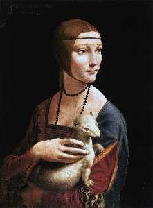 Leonardo Da Vinci - Portrait of Cecilia Galleran