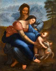 Leonardo Da Vinci - Virgin and Child with St. Anne