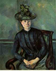 Paul Cezanne - Woman in a Green Hat (Madame Cezanne)