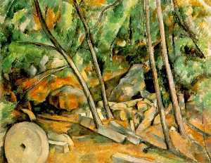 Paul Cezanne - Woods with Millstone
