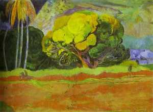 Paul Gauguin - At the Foot of a Mountain
