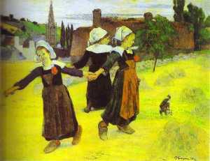 Paul Gauguin - Breton Girls Dancing, Pont-Aven