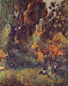 Paul Gauguin - Huts under Trees