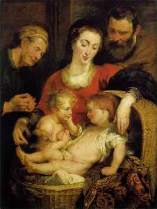 Peter Paul Rubens - Holy Family with St. Elizabeth (Madonna of the Basket)