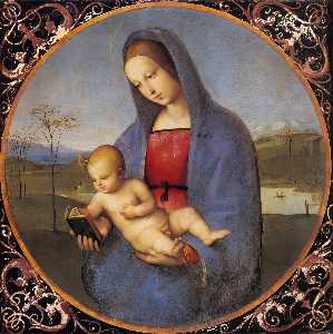 Raphael (Raffaello Sanzio Da Urbino) - Madonna with the Book (Connestabile Madonna)
